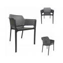 Krzesło ogrodowe z tworzywa sztucznego powłoka UV KP101 antracyt