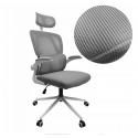 Fotel biurowy ergonomiczny obrotowy regulowany szary