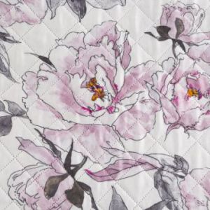 Narzuta na łóżko pikowana FLOWER 200X220 różowa
