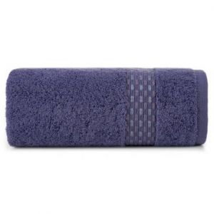 Ręcznik bawełniany z żakardową bordiurą RIVA 50X90 fioletowy