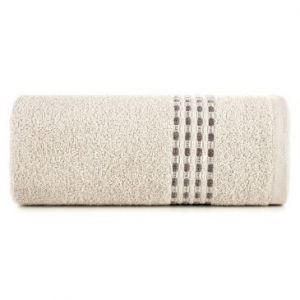 Ręcznik bawełniany z żakardową bordiurą RIVA 30X50 beżowy