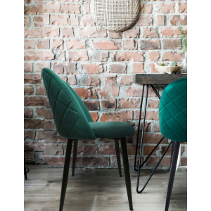 Krzesło tapicerowane velvet salon jadalnia SOFIA 47x43x80 cm ciemnozielone