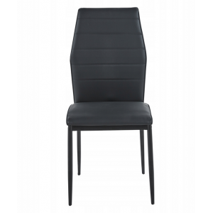 Krzesło tapicerowane z ekoskóry biuro salon jadalnia MARK 44x40x96 cm szare