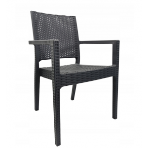 Krzesło ogrodowe solidny fotel taras balkon KP103 antracyt