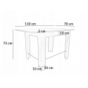 Stół prostokątny salon kuchnia jadalnia ADAM 110x70x75cm dąb