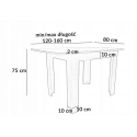 Stół rozkładany salon kuchnia jadalnia ADAM 120-160x80x75cm sonoma