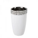 Piękny wazon ceramiczny LORA 14X14X23 biały+srebrny