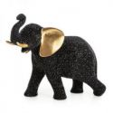 Figurka z żywicy poliestrowej słoń ELDO 24X12X19 czarna+złota