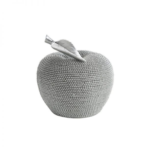 Figurka z żywicy poliestrowej jabłko ELDO 12X12X13 srebrna
