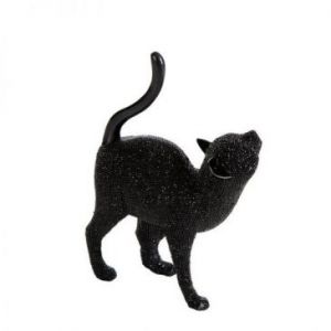 Figurka z żywicy poliestrowej kot ELDO 178X8X25 czarna