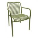Solidne krzesło ogrodowe z polipropylenu KP104 zielone