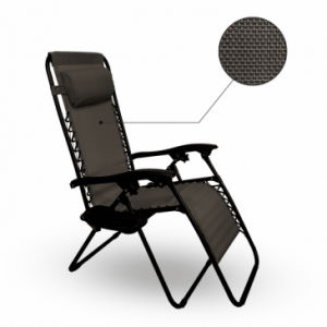 Krzesło ogrodowe leżak składany FARO 65x90x110cm szary