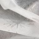 Firana na przelotkach ze srebrnym nadrukiem APRIL 140X250 biała