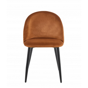Krzesło tapicerowane velvet salon jadalnia SOFIA 47x43x80 cm orzechowe