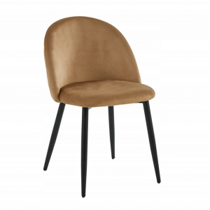Krzesło tapicerowane velvet salon jadalnia SOFIA 47x43x80 cm ciemnobeżowe