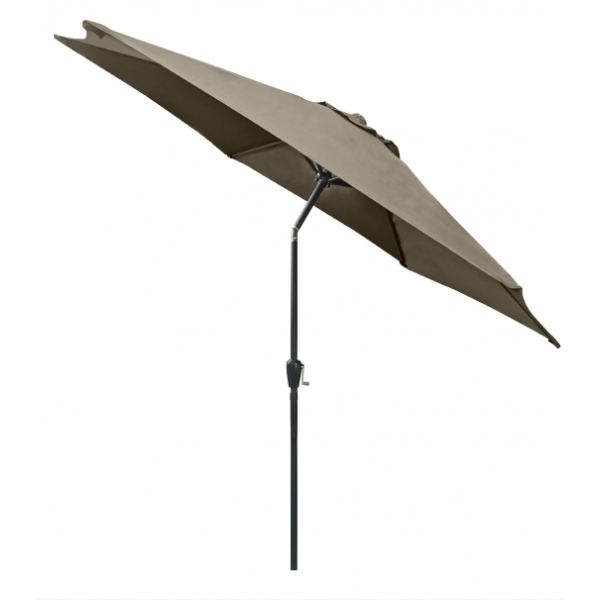 Duży parasol ogrodowy składany regulowany pochylony BOSTON śr. 2,7m beżowy