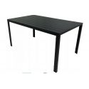 Stół ogrodowy metalowy prostokąt ALLEN 130x70x74cm czarny
