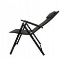 Krzesło ogrodowe składane zagłówek Borneo PRO 57x68x106 cm ciemnoszare
