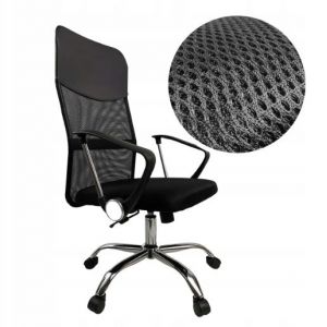 Krzesło biurowe komputerowe regulowane siatka KB101 119x55x75 czarne