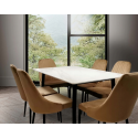 Stół do salonu jadalni ceramiczny blat Satuario 140x80x75 beżowy